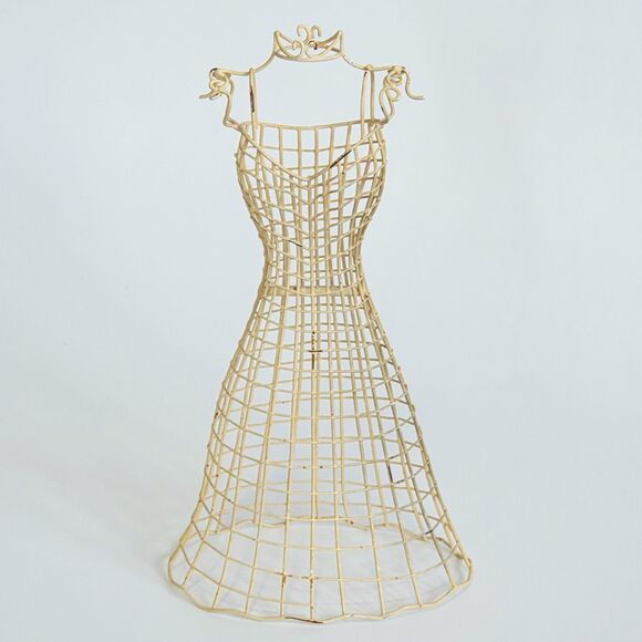 Metal Wire Dress Form Mannequin Jewelry Stand Display Necklace Earring Holder - Picture 1 of 13
